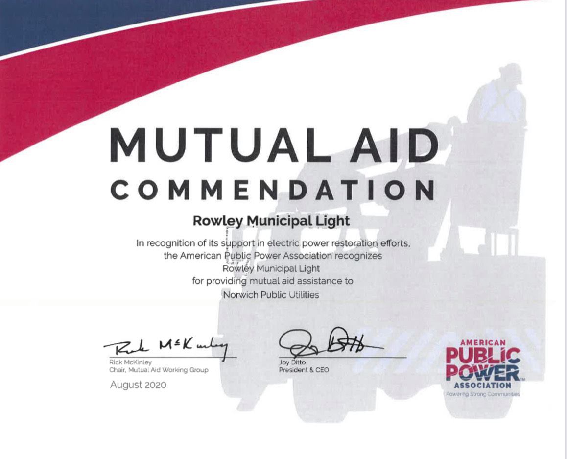 APPA Mutual Aid Commendation Certificate image