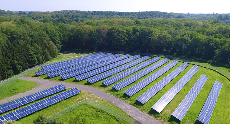 Aerial View of Solar Field in Rowley, MA